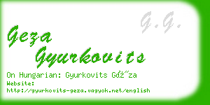 geza gyurkovits business card